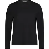 Betty Barclay Rundhalspullover "Basic-Strickpullover mit Rundhalsausschnitt", Damen, Gr. 36, schwarz, Obermaterial: 55% Viskose CV. 30% Polyester PES. 15% Polyamid PA., Pullover Rundhalspullover