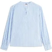 Tommy Hilfiger Shirtbluse "POPLIN V-NK BLOUSE"