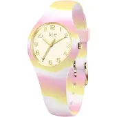 Ice Watch Quarzuhr "ICE tie and dye - Extra small - 3H", weiß (rosa, weiß, gelb, gelb), Armbanduhren, Mädchen, rosa, weiß, gelb, Quarzuhr, Armbanduhr, Kinderuhr, Mädchenuhr, Schulanfang, Geschenkidee