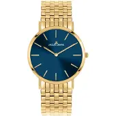 Jacques Lemans 1-2172M Damen-Armbanduhr Nizza Goldfarben/Dunkelblau