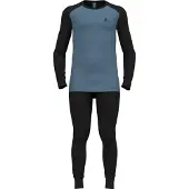 Odlo Herren Unterwäsche Set Active Warm Eco Base Layer Set 196702-60308 XL - Black-Provincial Blue - XL
