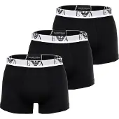 Emporio Armani für Herren. EM000259_AF14131 Set 3 Boxershorts Logo EA schwarz (M), Heimtextilien, Baumwolle