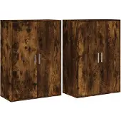 vidaXL Sideboards 2 Stk. Räuchereiche 60x31x84 cm Holzwerkstoff