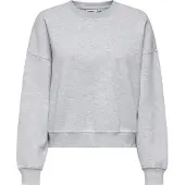 ONLY Sweatshirt "Sweatshirt ONLBEST CREW NECK SWEAT 1er Pack", Damen, Gr. XS, grau (hellgrau), Obermaterial: 65% Polyester PES. 35% Baumwolle CO., Sweatshirts Sweatshirt