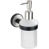 Wenko UV-Loc Seifenspender Udine, 200 ml, Stylischer Wandseifenspender kann ohne Bohren montiert werden, Maße (B x H x T): 7 x 16,2 x 11 cm