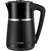 Concept Instant-Wasserkocher mit Temperaturregelung 1,7 l, RK3100, Schwarz