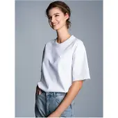 Trigema T-Shirt "Heavy Oversized T-Shirt", Damen, Gr. M, weiß, Single Jersey, 100% Baumwolle, Rundhals, Shirts T-Shirt