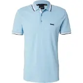 BOSS Short Sleeve Polo 059902200001 in LIGHT/PASTEL BLUE color size large
