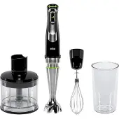 Braun MultiQuick 9 MQ 9135XI, Pürierstab, 0,6 l, Pulsfunktion, Eis-Crusher, 1200 W, Schwarz, Edelstahl