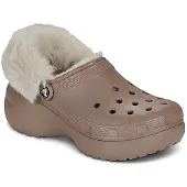 Crocs Clogs Cls Platfm Lined Fuzz Strap Cg damen