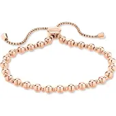 Tamaris Armband "Schmuck Geschenk Edelstahl Armkette New Beads", rosa (roségoldfarben), Armbänder, Damen, 27cm, Edelstahl, Armband