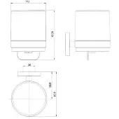 Emco round Flüssigseifenspender, Einhandbedienung, satiniertes Kristallglas, 432113301, Farbe: schwarz
