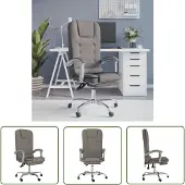 The Living Store Bürostuhl mit Massagefunktion Taupe Stoff