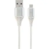 Cablexpert CC-USB2B-AMMBM-2M-BW2, 2 m, USB A, Micro-USB B, USB 2.0, 0,48 Gbit/s, Weiß