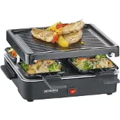 Severin RG 2370, 4 Person(en), Kunststoff, Schwarz, 210 x 210 mm, Tasten, 0,8 m