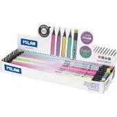 Milan Display Box 24 Hb Graphitstifte Mit Radiergummi Sunset Serie
