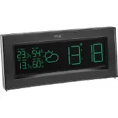 TFA-Dostmann COLORIS, Anthrazit, Innen-Hygrometer, Innen-Thermometer, Außen-Barometer, Außen-Hygrometer, Außen-Thermometer, UV, Kunststoff, 1 - 99%, 1 - 99%