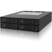 Icy Dock MB994SP-4SB-1, 13,3 cm (5.25"), Carrier Panel, Schwarz, 2.5", Aluminium, Metall, CE, REACH