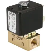 Burkert Magnetventil M5 NC Messing FKM 0-24bar/348psi 230VAC 7011 389786