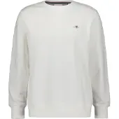 Gant für Herren. 2006065 Shield Sweatshirt mit Rundhalsausschnitt off-white (S), Weiß, Lässig, Baumwolle