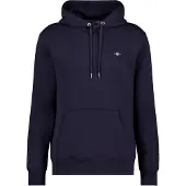 Gant für Herren. 2007058 Shield Hoodie blau (L), Lässig, Baumwolle, Langarm, Marine