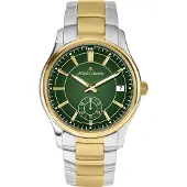 Jacques Lemans Quarzuhr "Derby", gold (silbergoldfarben, grün, grün), Armbanduhren, Herren, silbergoldfarben, Quarzuhr, Armbanduhr, Herrenuhr, Edelstahlarmband, analog, Tag, kleine Sekunde