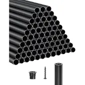 Vevor Treppengeländer, 101er-Pack, 66 cm Alu-Treppenbaluster, 3/4 Zoll Metallspindelgeländer, Hohldeckgeländer mit Geländerkappen & Schrauben für Treppen, Veranda, Terrasse, Mattschwarz