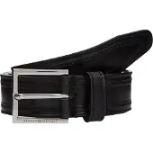 Tommy Hilfiger Ledergürtel "HUDSON EMBOSS LEATHER 3.0 cm breit", Herren, Gr. 100, schwarz, Rindsleder, unifarben, Gürtel Ledergürtel, Größenverstellbar, Topseller