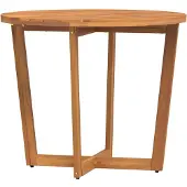 vidaXL Garten-Esstisch Rund Ø90x75 cm Massivholz Akazie