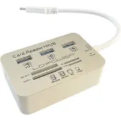 LC-Power LC-HUB-C-CR, USB 3.2 Gen 1 (3.1 Gen 1) Type-C, MS Duo, MS Micro (M2), MicroSD (TransFlash), SD, SDHC, USB 3.2 Gen 1 (3.1 Gen 1) Type-A, 77 mm, 50 mm, 26 mm