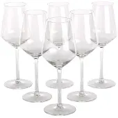 Altom Design Set aus Rubin-Weißweingläsern 6 Stück 370ml