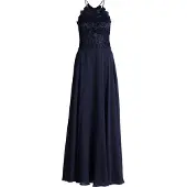 Vera Mont Abendkleid "Abendkleid rückenfrei", Damen, Gr. 36, EURO, blau (night sky), 100% Polyester PES., Kleider Abendkleid