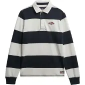 Superdry für Herren. M6010909A Vintage Rugby Poloshirt navy (L), Lässig, Baumwolle, Langarm, Marine