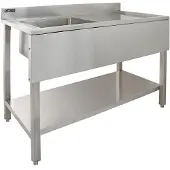 KuKoo Edelstahl Spülbecken Gastrospüle 1 Becken links
