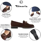 Tamaris Slipper Loafer, Schlupfschuh, Halbschuh mit modischer Zierkette