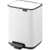 Brabantia Bo, 4 l, Rechteckig, Stahl, Weiß, Kunststoff, Terrasse