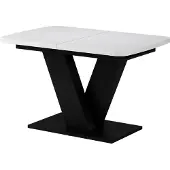 Vicco Esstisch Fenaro Weiß/Schwarz 120-160 x 80 cm ausziehbar, Model 58003