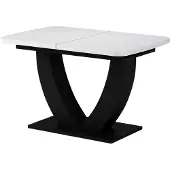 Vicco Esstisch Fenaro Weiß/Schwarz 120-160 x 80 cm ausziehbar, Model 58037