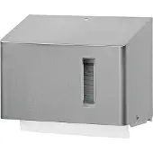 Ophardt hygiene SanTRAL HSU 15 Papierhandtuchspender, Hochwertiger Faltpapierhandtuchspender mit Sichtfenster zur Füllstandskontrolle, Edelstahl, geschliffen, E