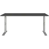 Germania -Werke Schreibtisch höhenverstellbar (manuell) »Downey« 160 cm silber, 160x91x80 cm