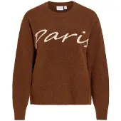 Vila Viluna Rundhals Strickpullover