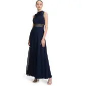 Vera Mont Abendkleid "Abendkleid rückenfrei", Damen, Gr. 36, EURO, blau (night sky), 100% Polyester Pol. recyc.., Kleider Abendkleid