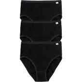 Speidel Slip "Hüftslip Hüftslip ohne Seitennähte 3 Stück", Damen, Gr. 44, 3 Stk., Single-Jersey, schwarz, Single-Jersey, , Unterhosen Slip