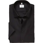 MARVELIS Kurzarmhemd , Herren, Gr. 48, N-Gr, schwarz, Web, Obermaterial: 100% Baumwolle, Hemden Kurzarmhemd, modern fit, Busnesshemd, New Kentkragen, bügelfrei