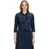 Betty & Co Bolerojacke "Bolero-Jacke unifarben", Damen, Gr. 36, blau (dunkelblau), Obermaterial: 97% Baumwolle CO. 3% Elasthan EL., Jacken Bolerojacke