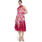 Vera Mont Chiffonkleid "Damen ohne Arm" Ohne Tasche Bindegürtel