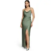 Vera Mont Abendkleid "Abendkleid figurbetont", Damen, Gr. 34, EURO, grün (real sage), 81% Polyamid PA. 19% Elasthan EL., Kleider Abendkleid