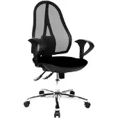 Topstar 514810 Bürostuhl Open Point SY Deluxe, OP290UG20 Stoff schwarz, Gestell chrom