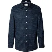 Pepe Jeans für Herren. PM3090837 Craig navy shirt (XXL), Lässig, Baumwolle, Langarm, Marine