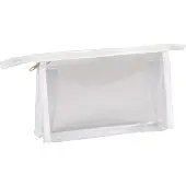 Clairefontaine 3329680084887, Weiches Federmäppchen, Kunststoff, Transparent, Weiß, Einfarbig, Reißverschluss, 220 mm